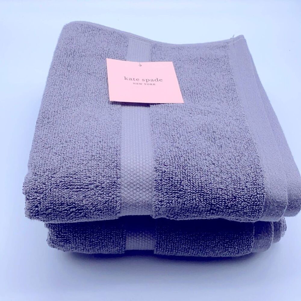 Kate Spade Hand Towels Gray 2pk
